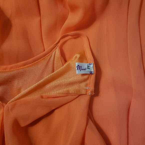 Women's Chiffon Halter Summer Irregular Boho Evening Party Maxi Dress Medium - Picture 4 of 9